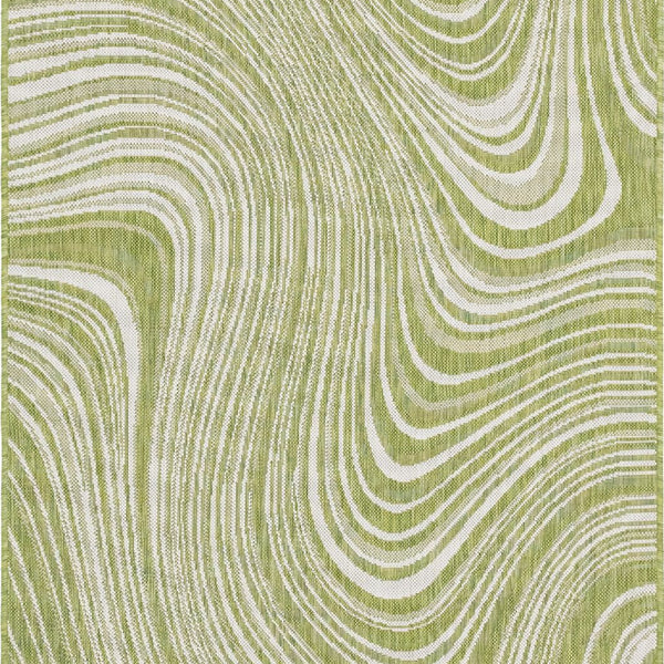 Unique Loom Outdoor Pool OMD017GRN Green Rug