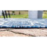 unique loom outdoor links trellis otr010nvb navy blue ivory rug