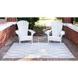 unique loom outdoor links trellis otr010ivr ivory navy blue rug
