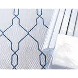 unique loom outdoor links trellis otr010ivr ivory navy blue rug