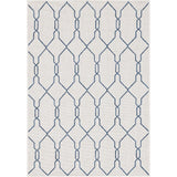 Unique Loom Outdoor Links Trellis OTR010IVR Ivory/Navy Blue Rug