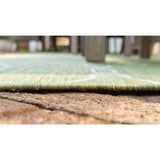 unique loom outdoor links trellis otr010grn green ivory rug