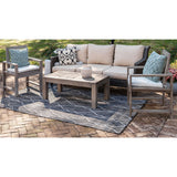 unique loom outdoor links trellis otr010cha charcoal ivory rug
