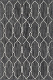 unique loom outdoor links trellis otr010cha charcoal ivory rug