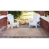 unique loom outdoor links trellis otr010tan tan brown rug