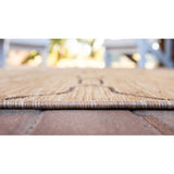 unique loom outdoor links trellis otr010tan tan brown rug