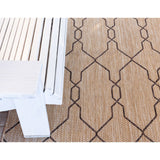 unique loom outdoor links trellis otr010tan tan brown rug