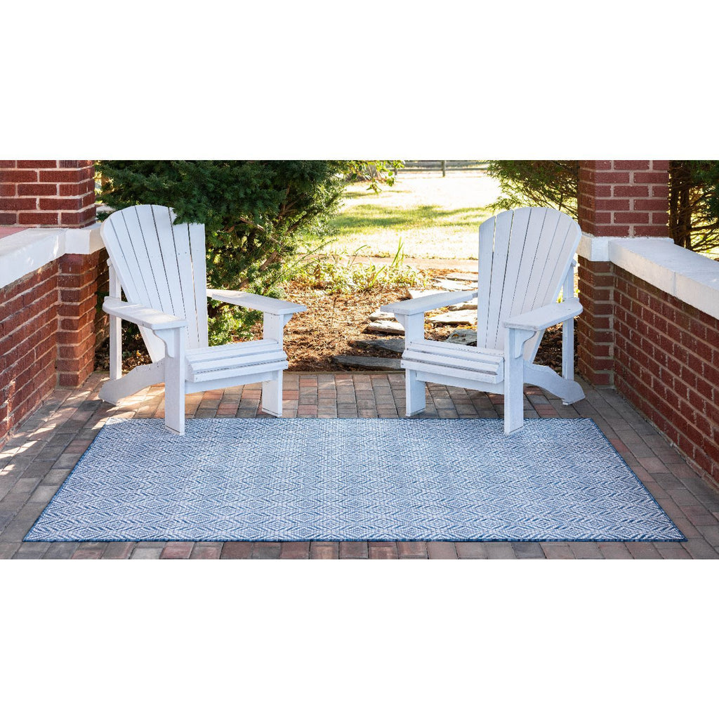 unique loom outdoor deco trellis otr011nvb navy blue ivory rug