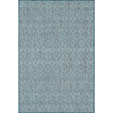 Unique Loom Outdoor Deco Trellis OTR011TLL Teal/Ivory Rug