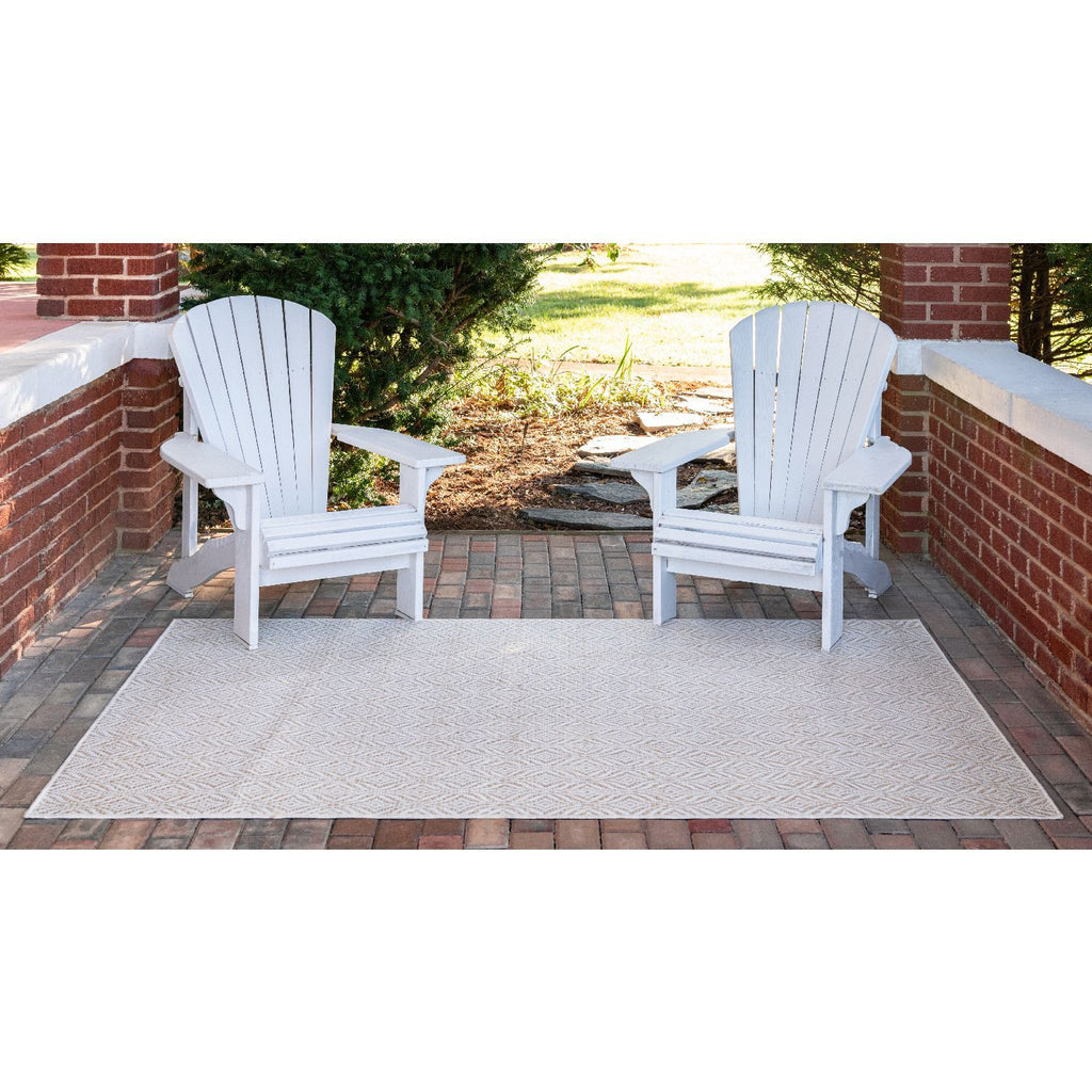 unique loom outdoor deco trellis otr011tan tan ivory rug