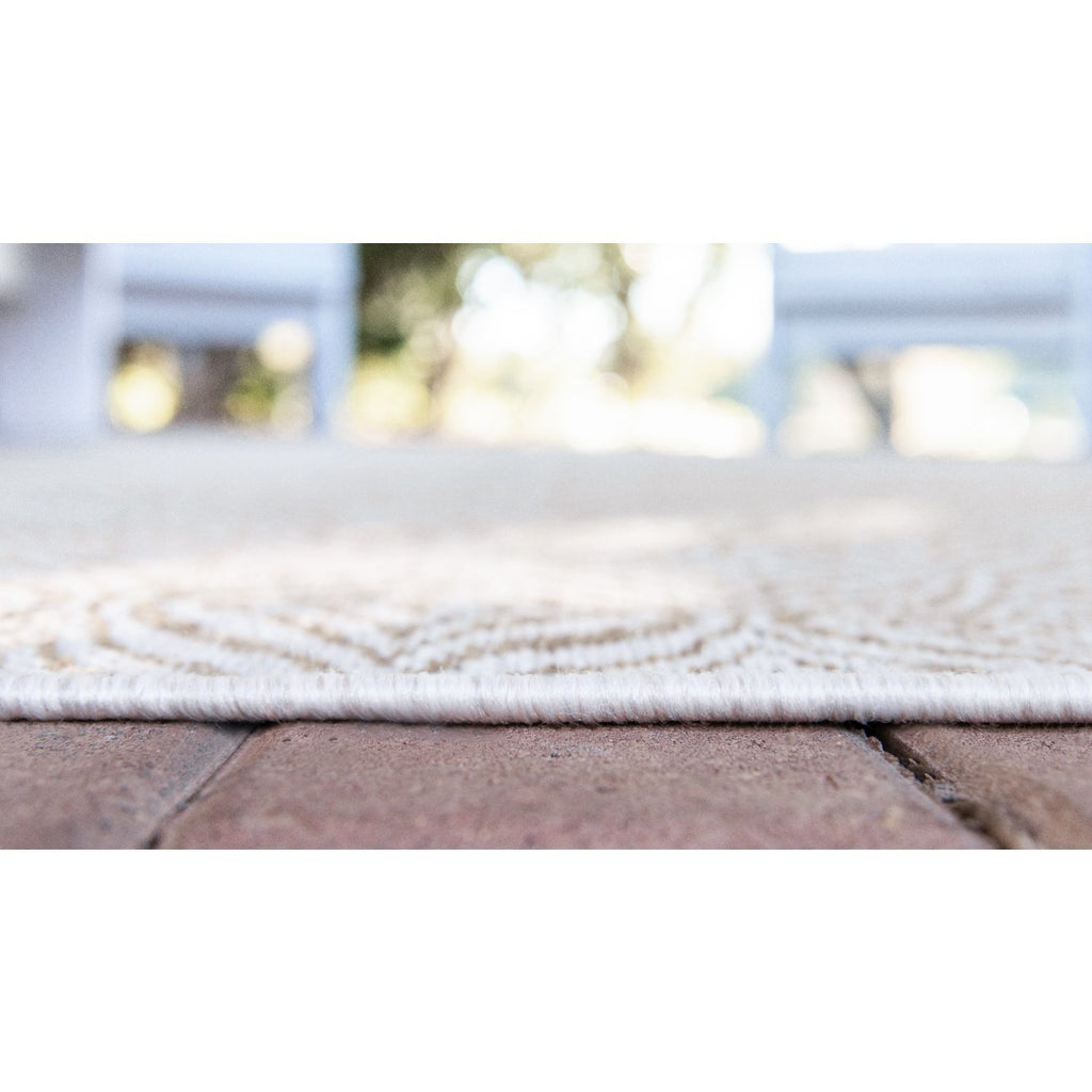 unique loom outdoor deco trellis otr011tan tan ivory rug