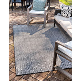 unique loom outdoor deco trellis otr011cha charcoal ivory rug