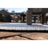 unique loom outdoor deco trellis otr011cha charcoal ivory rug
