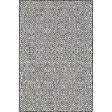 Unique Loom Outdoor Deco Trellis OTR011CHA Charcoal/Ivory Rug