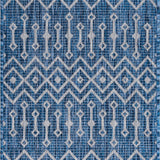 unique loom outdoor tribal trellis otr009blu blue ivory rug