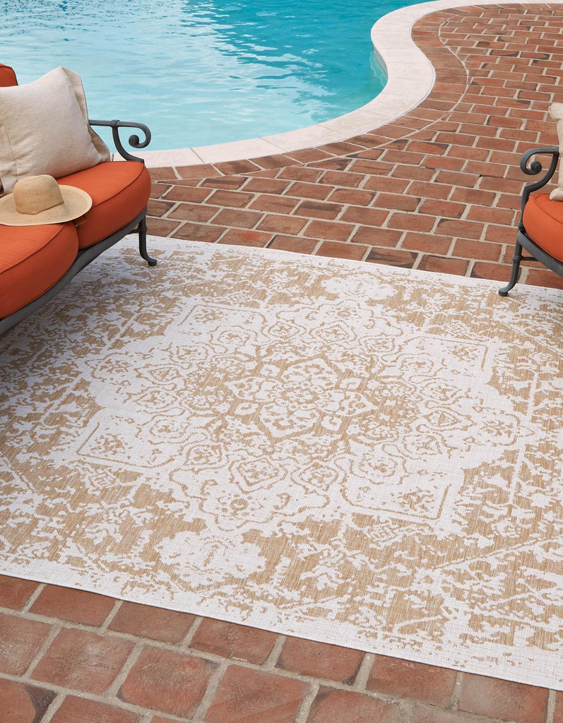 unique loom jill zarin outdoor dubai beige rug