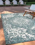 unique loom jill zarin outdoor dubai teal rug