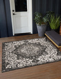unique loom jill zarin outdoor dubai charcoal gray rug