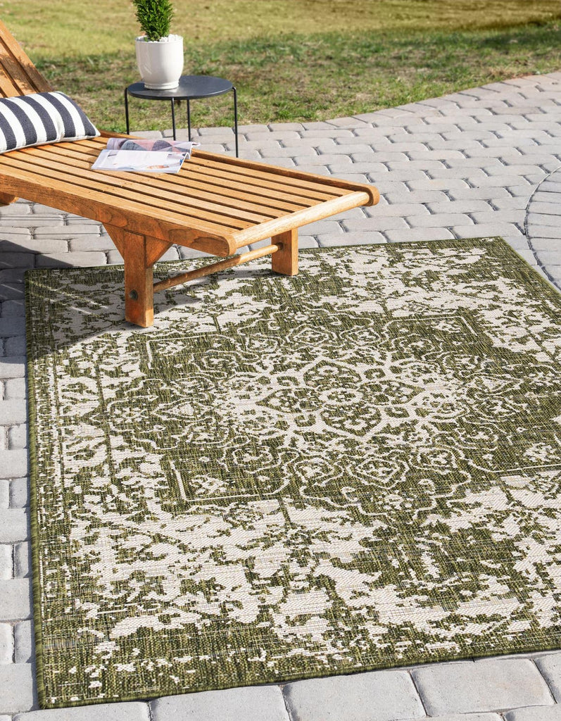 unique loom jill zarin outdoor dubai green rug