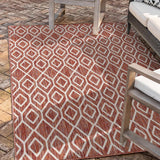 unique loom jill zarin outdoor turks and caicos rust red rug