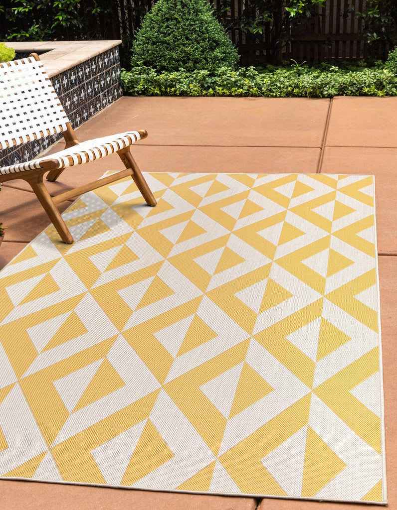 unique loom jill zarin outdoor napa yellow rug