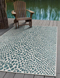 unique loom jill zarin outdoor cape town teal rug