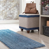 unique loom jill zarin shaggy chic shaggy blueberry blue rug
