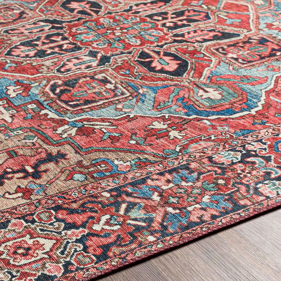 surya iris irs 2310 bright red rug