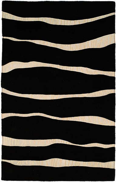 HRI Cambridge 36198 Black Rug