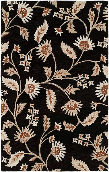 HRI Inspiration 366642 Black Rug
