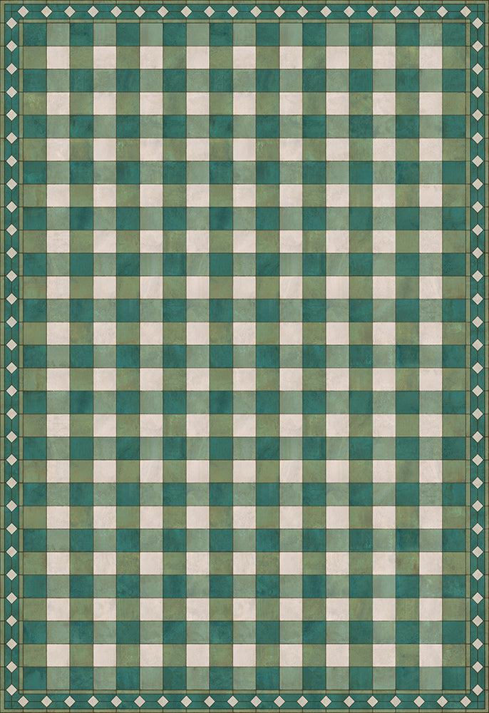 spicher and company williamsburg gingham tile green rug