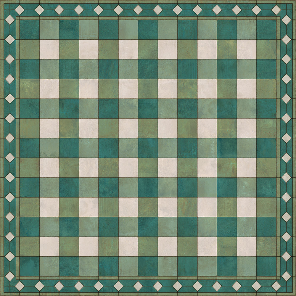 spicher and company williamsburg gingham tile green rug