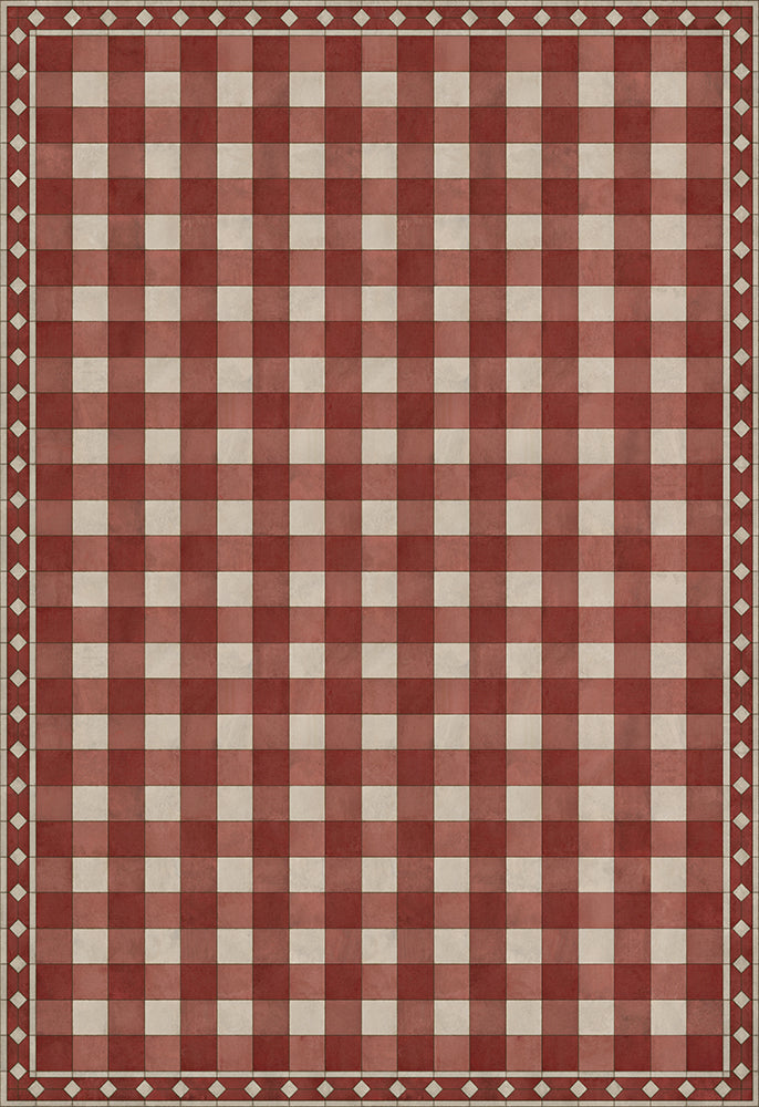 spicher and company williamsburg gingham tile red rug