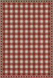 spicher and company williamsburg gingham tile red rug