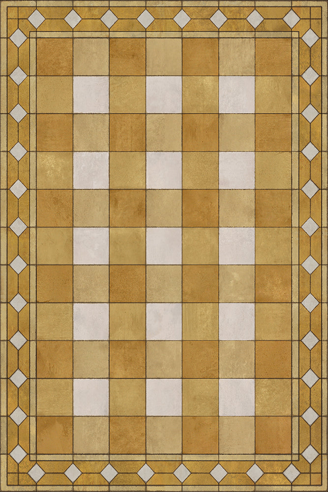spicher and company williamsburg gingham tile yellow rug