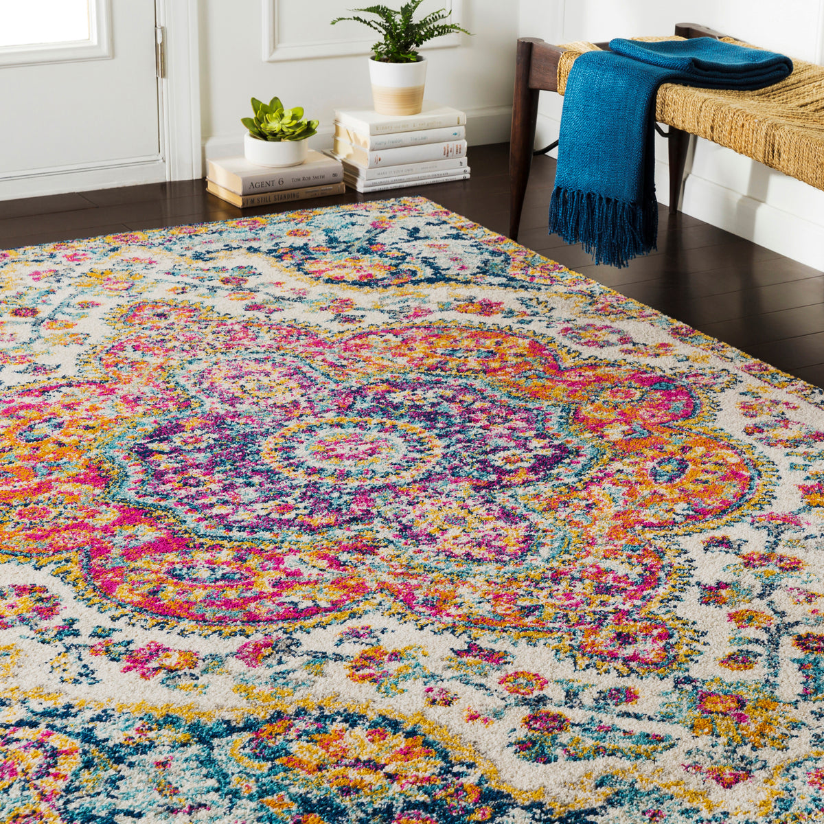 surya rug co elaziz elz 2335 bright pink rug