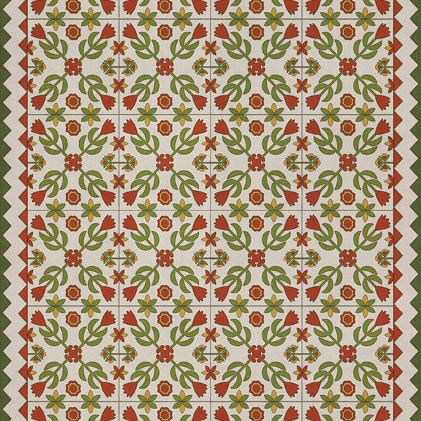 spicher and company american folk art museum floral quilt flowers in the mirror rug