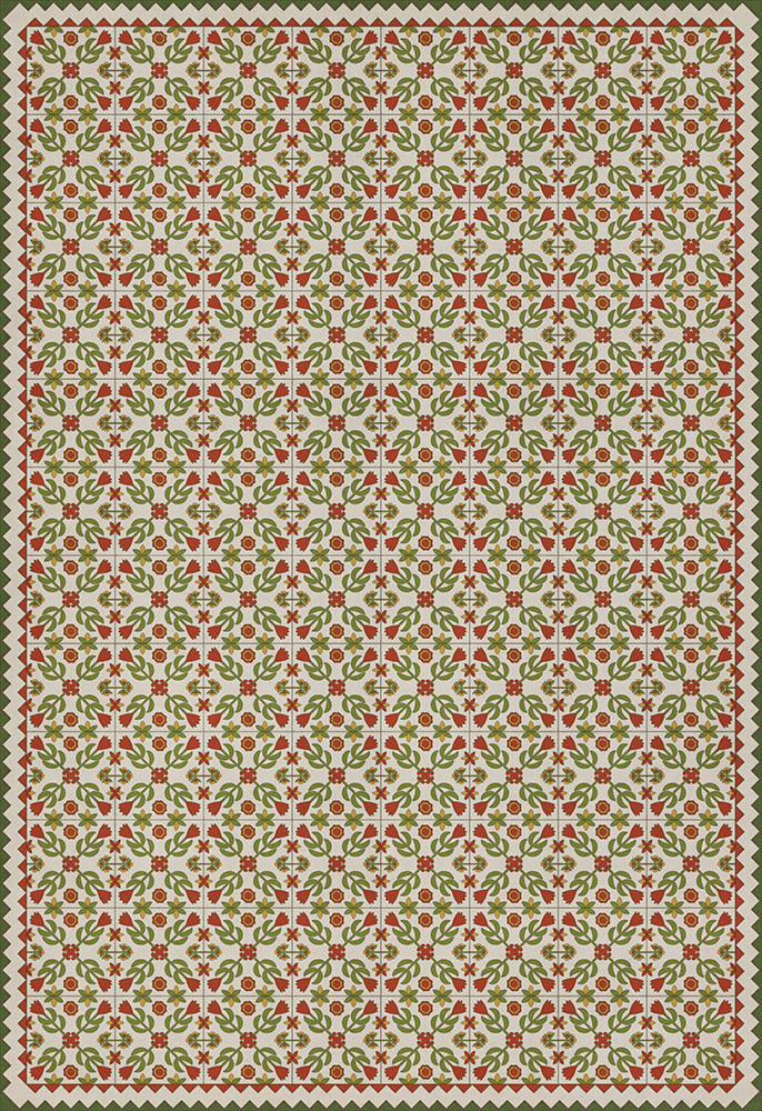 spicher and company american folk art museum floral quilt flowers in the mirror rug