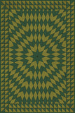 spicher and company american folk art museum sunburst and sit on a green knoll rug