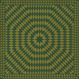 spicher and company american folk art museum sunburst and sit on a green knoll rug
