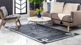unique loom uptown lenox hill uptown  navy blue rug