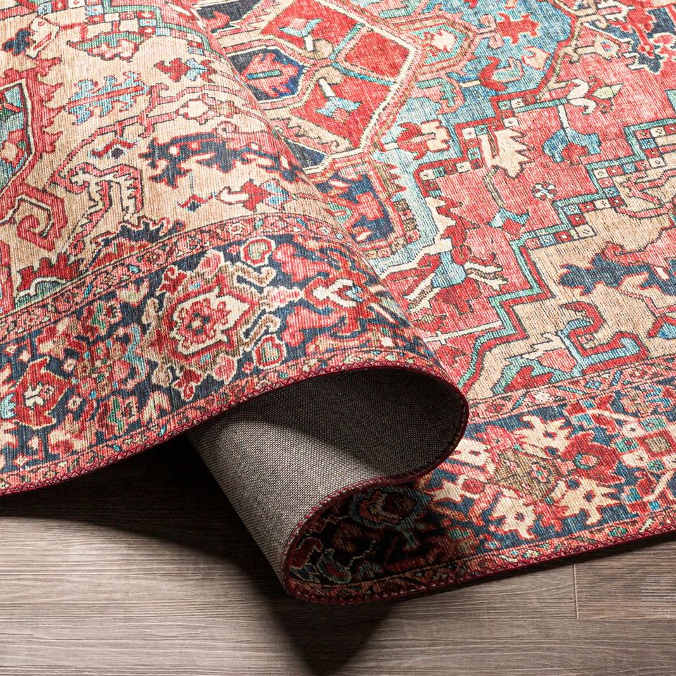 surya iris irs 2310 bright red rug
