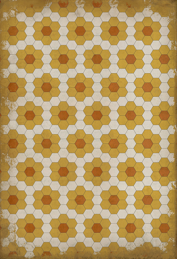 spicher and company classic vinyl pattern 02 pushing up daisies rug