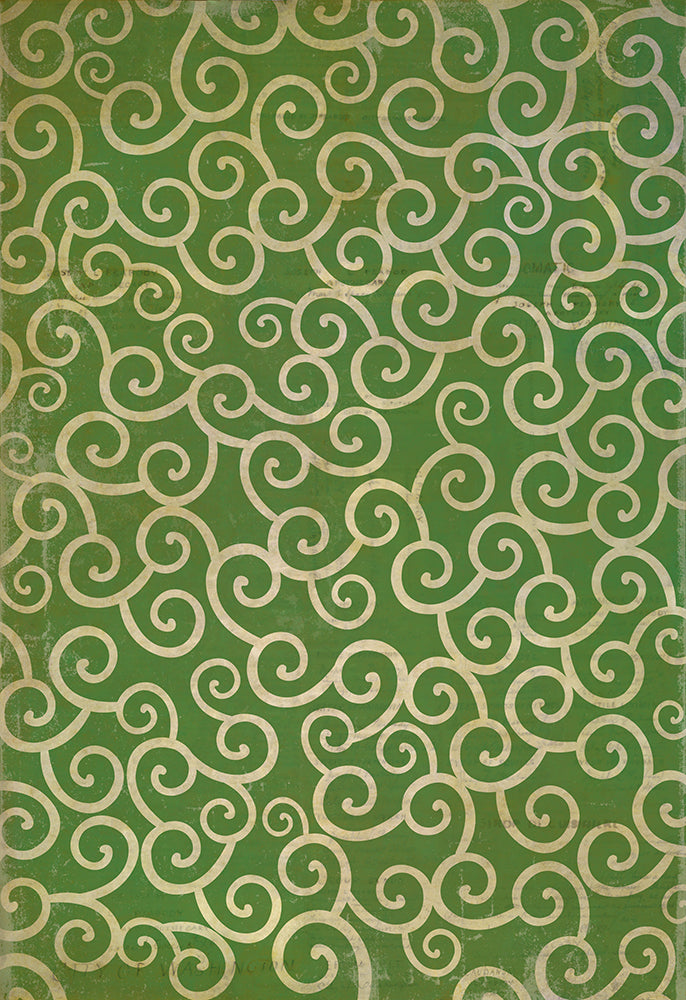 spicher and company classic vinyl pattern 04 the sea of green rug