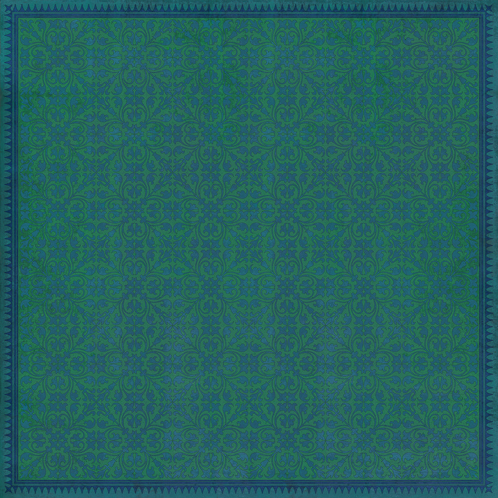 spicher and company classic vinyl pattern 21 how doth the little crocodile rug