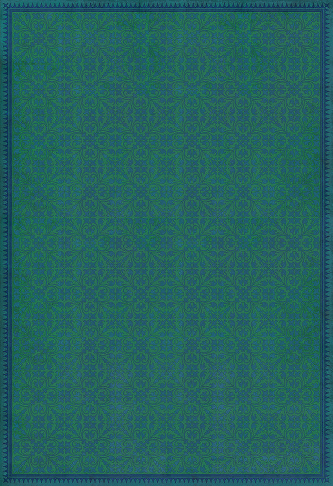 spicher and company classic vinyl pattern 21 how doth the little crocodile rug