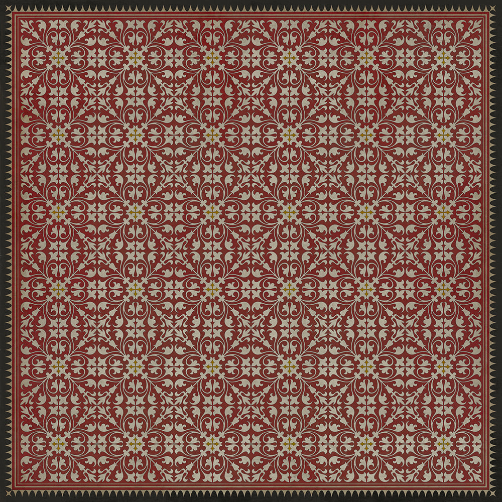 spicher and company classic vinyl pattern 21 red queen rug