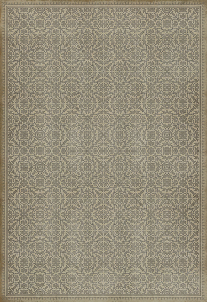spicher and company classic vinyl pattern 21 white rabbit rug
