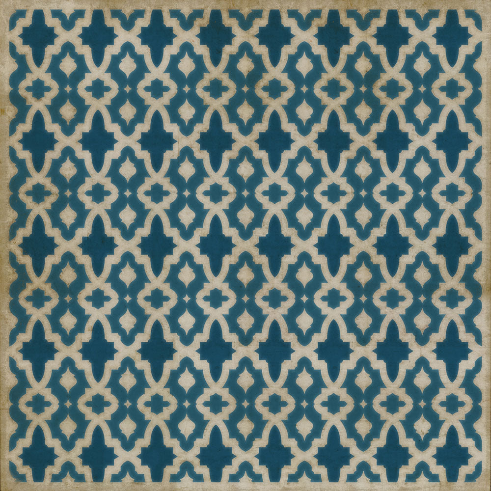 spicher and company classic vinyl pattern 31 blue mosque rug