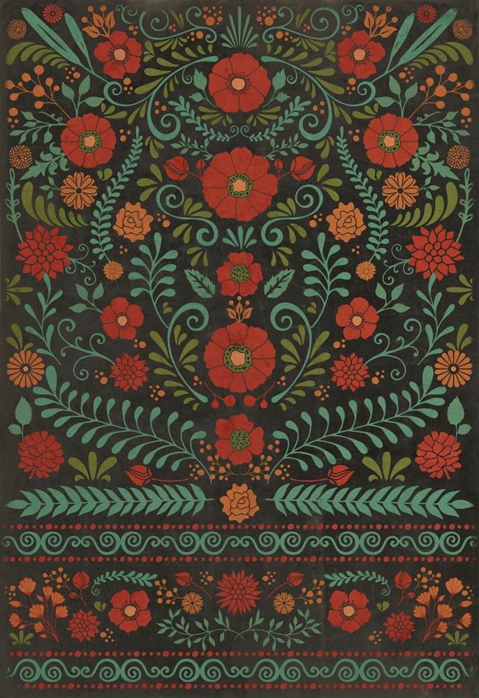 spicher and company classic vinyl pattern 36 a garden to walk in rug